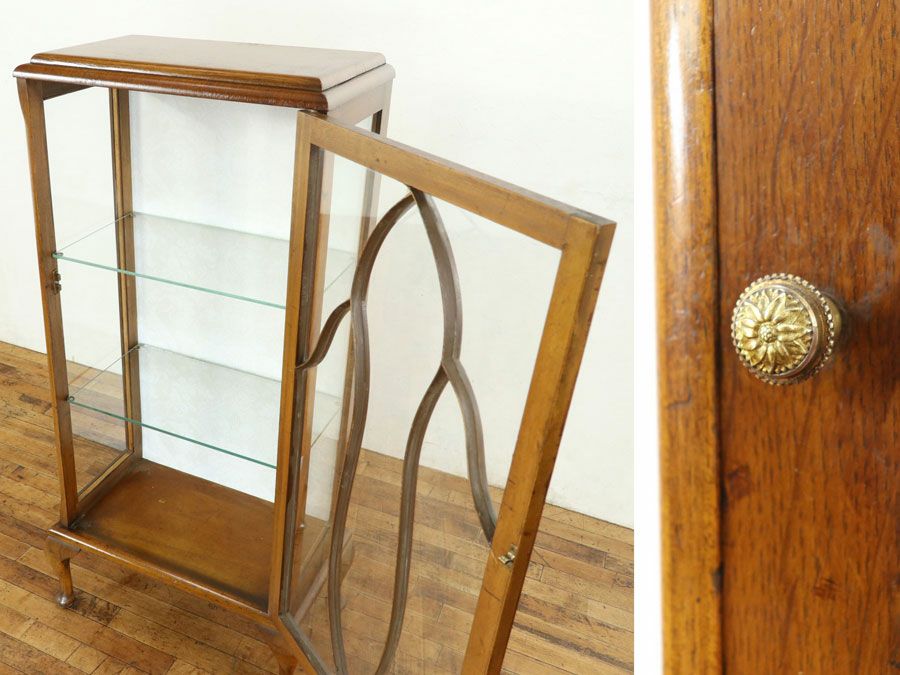 アンティーク クロス張替済ショーケース 80087