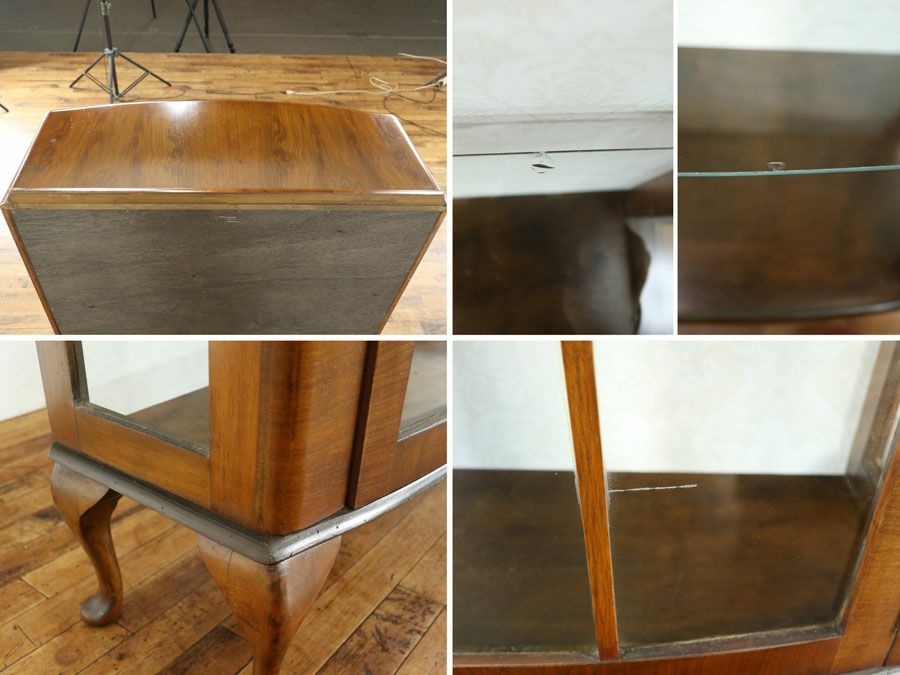 アンティーク クロス張替済ショーケース 80116