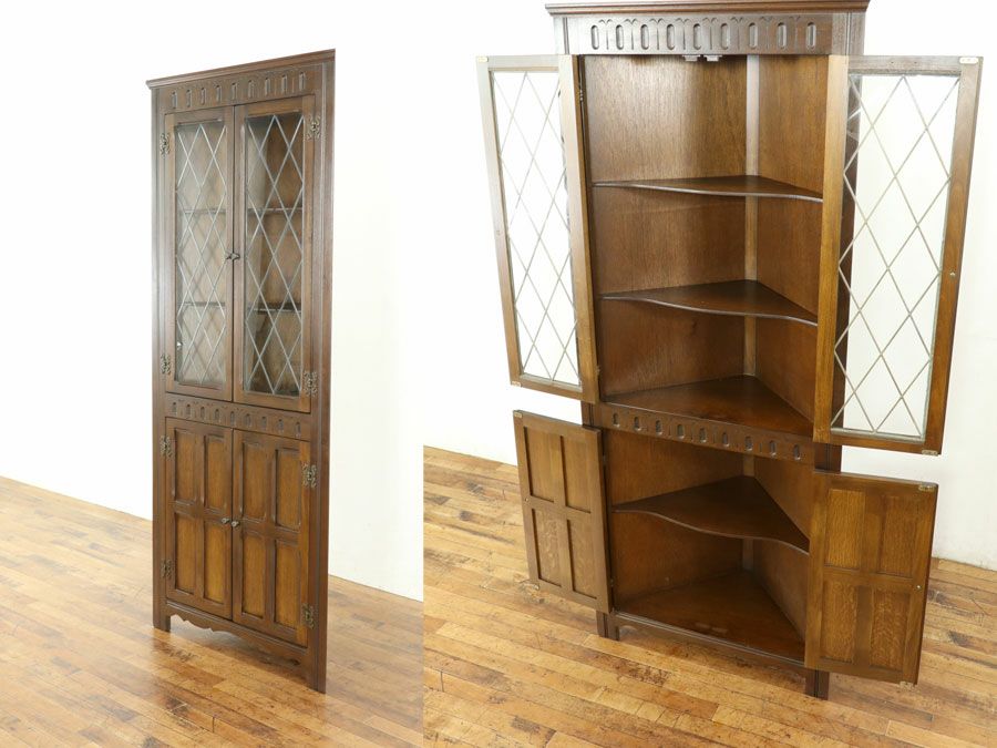 アンティーク家具 コーナーキャビネット 80271