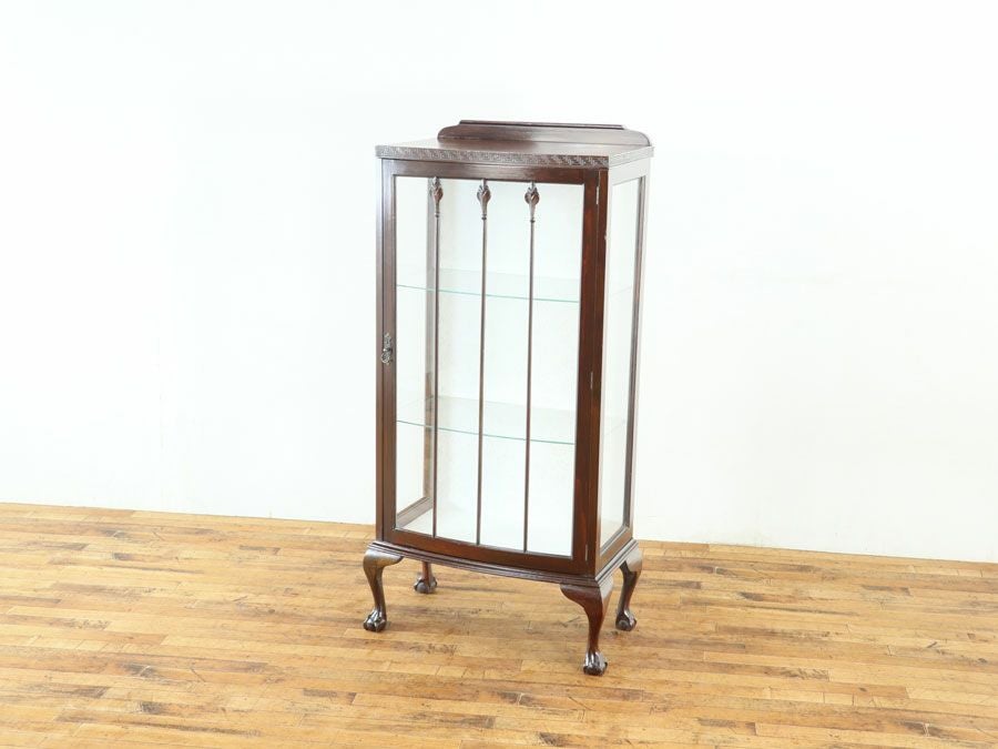 アンティーク家具 クロス張替済ショーケース 80006