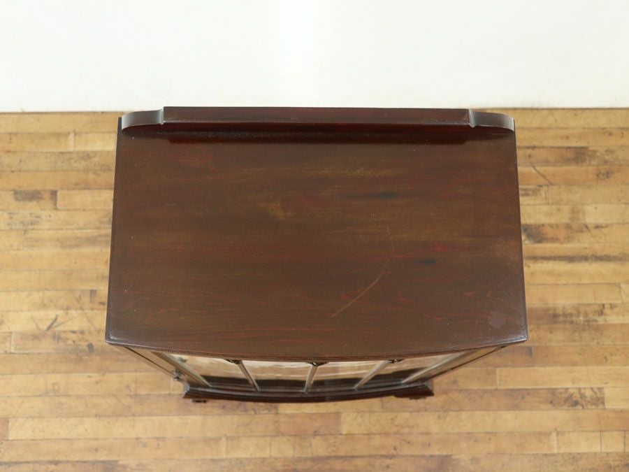 アンティーク家具 クロス張替済ショーケース 80006