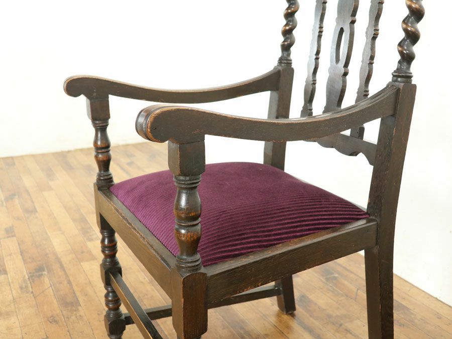 アンティーク家具 張替済アームチェア 80281