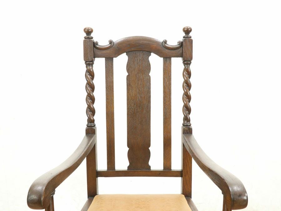 アンティーク家具 張替済アームチェア 80282a