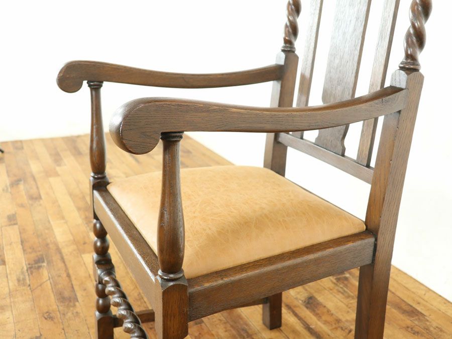 アンティーク家具 張替済アームチェア 80282a