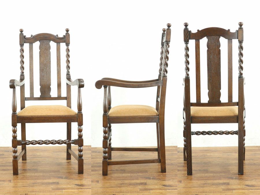 アンティーク家具 張替済アームチェア 80282a