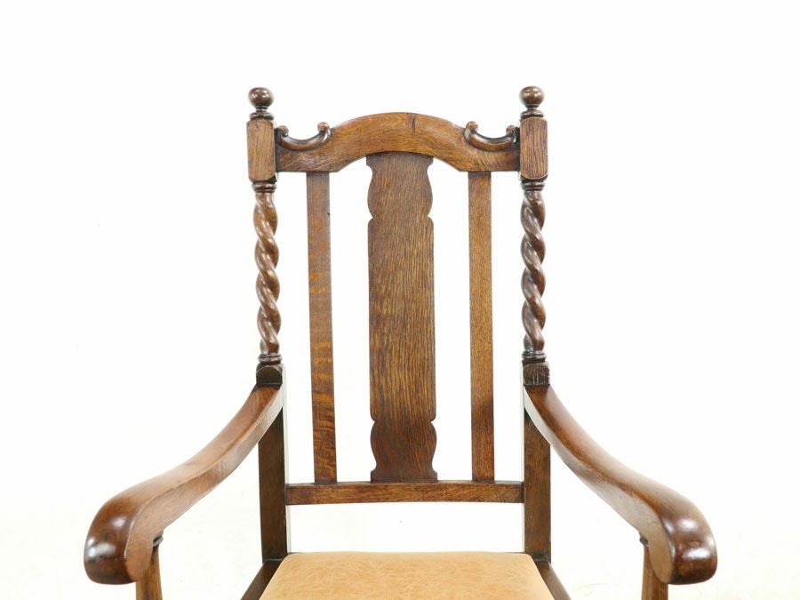 アンティーク家具 張替済アームチェア 80282b