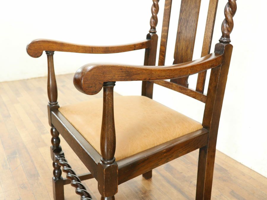 アンティーク家具 張替済アームチェア 80282b