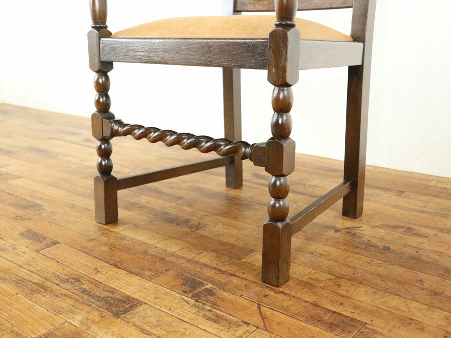 アンティーク家具 張替済アームチェア 80282b