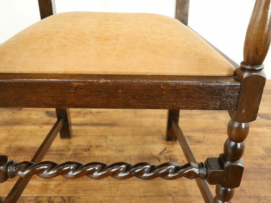 アンティーク家具 張替済アームチェア 80282b