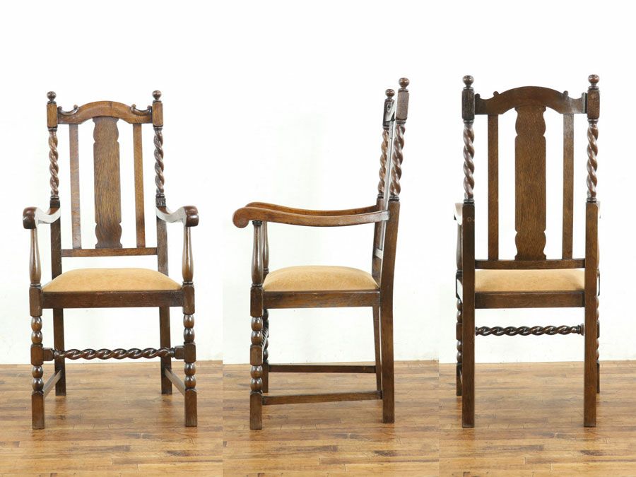 アンティーク家具 張替済アームチェア 80282b