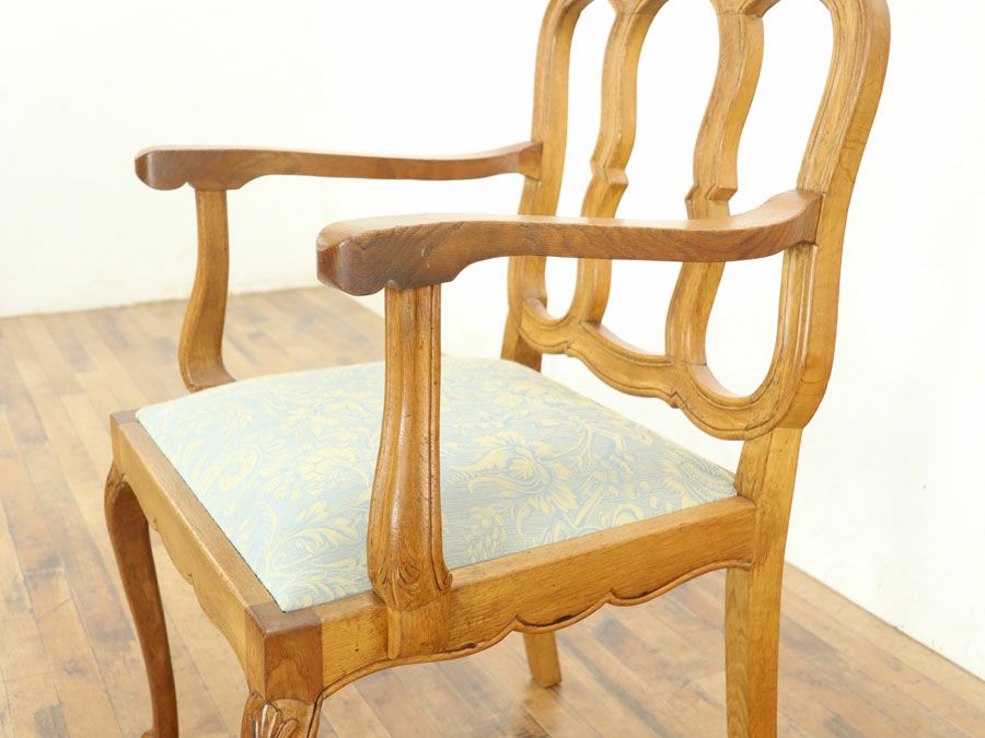 アンティーク 張替済アームチェア 65312