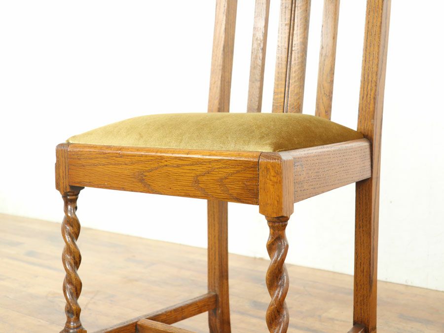 アンティーク 張替済ダイニングチェア 80255b