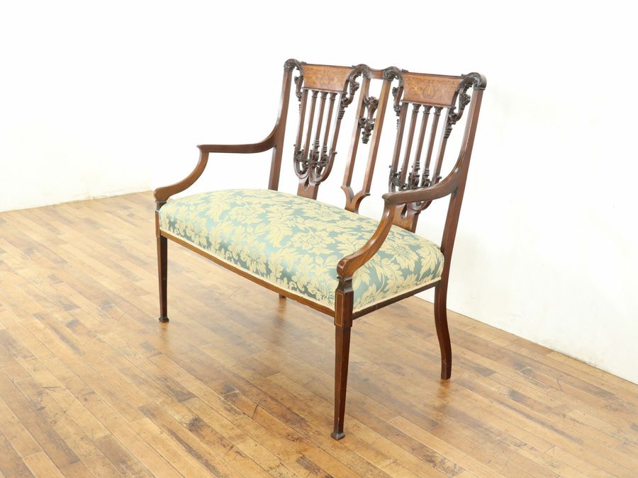 アンティーク 張替済ダイニングチェア 80052a