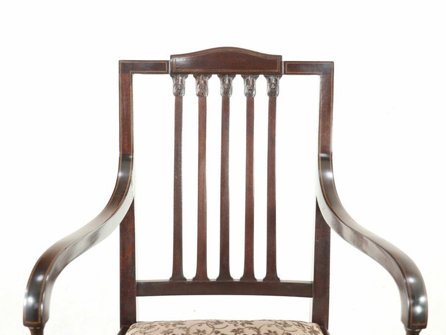 アンティーク家具 張替済アームチェア 80405a