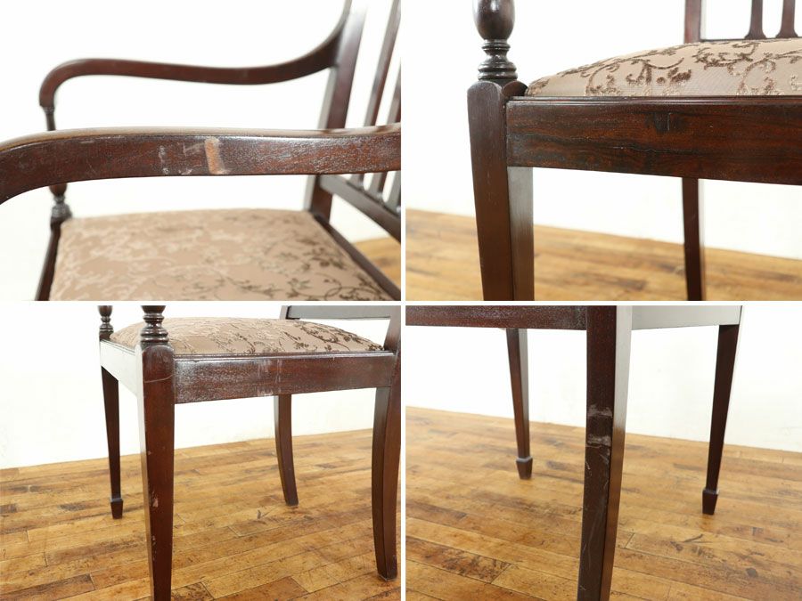アンティーク家具 張替済アームチェア 80405b