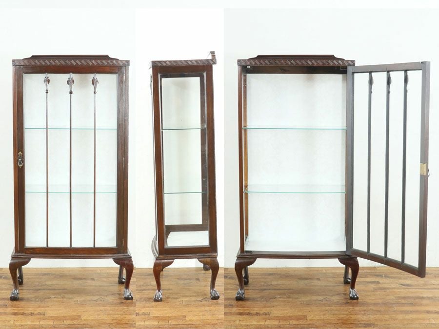 アンティーク家具 張替済ショーケース 80010