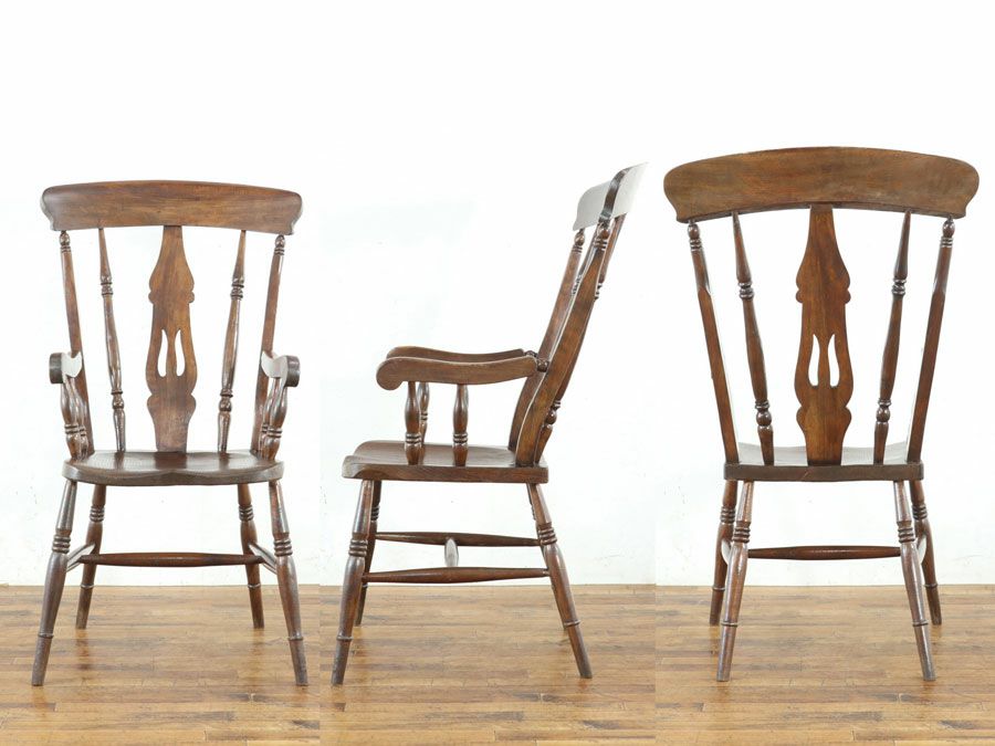 アンティーク グランドファーザーチェア 80577