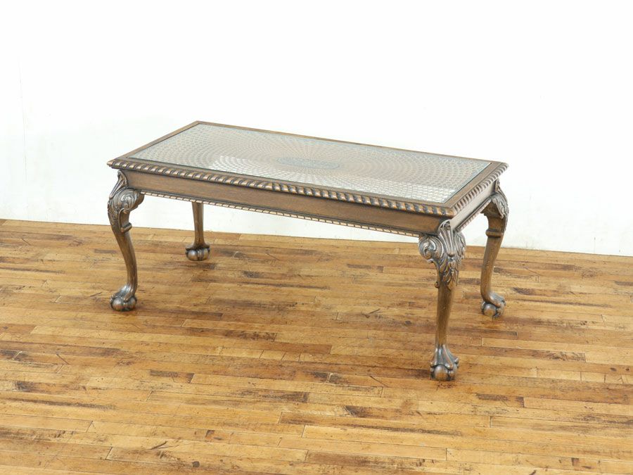 フランス ガラストップコーヒーテーブル 65441