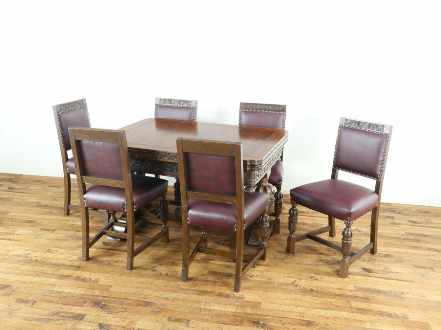 アンティーク家具 ダイニング8点セット 80360