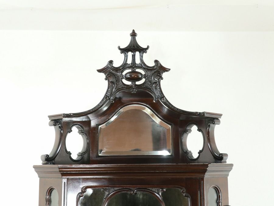 アンティーク家具 コーナーキャビネット 80493