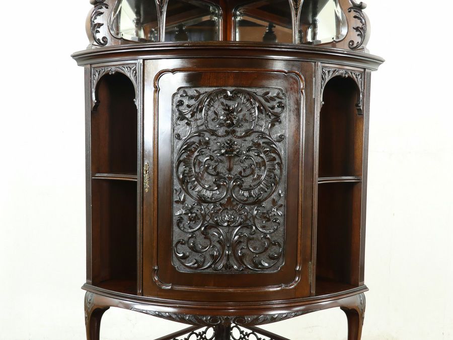 アンティーク家具 コーナーキャビネット 80493