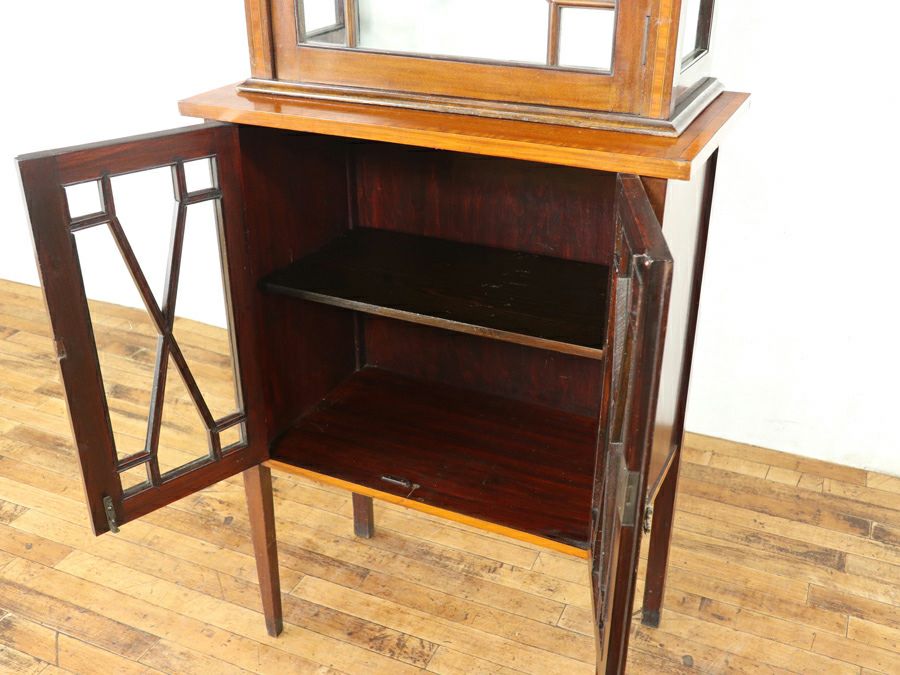 アンティーク家具 張替済ショーケース 80489