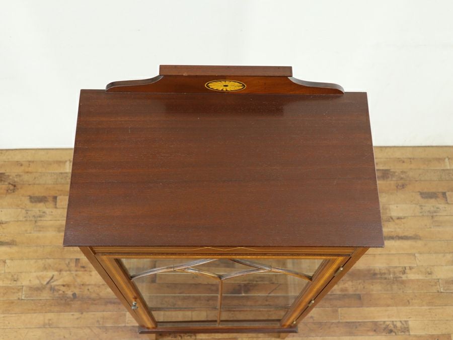 アンティーク家具 張替済ショーケース 80614