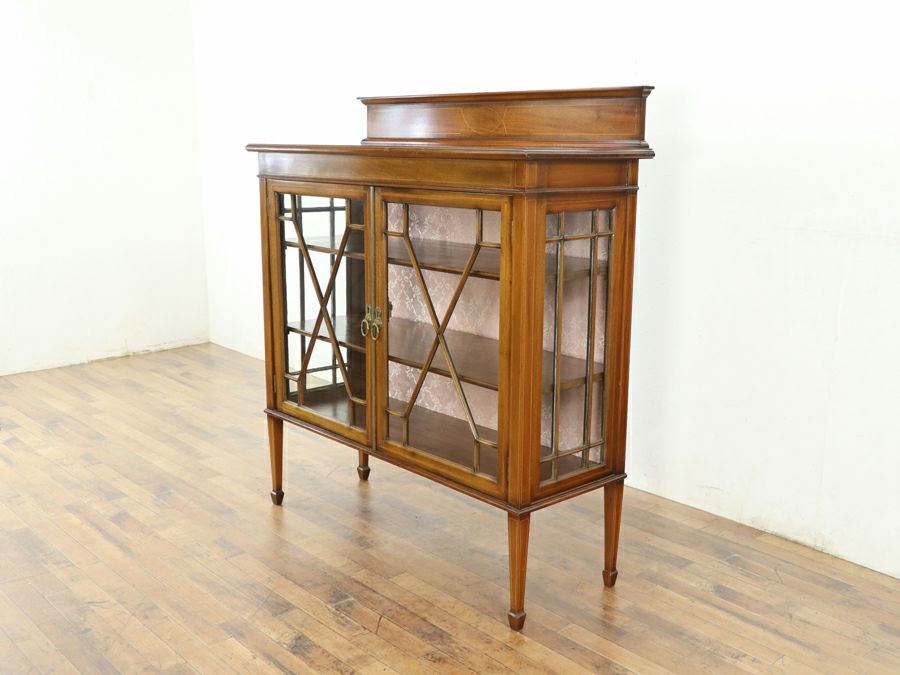 アンティーク家具 張替済ショーケース 80506