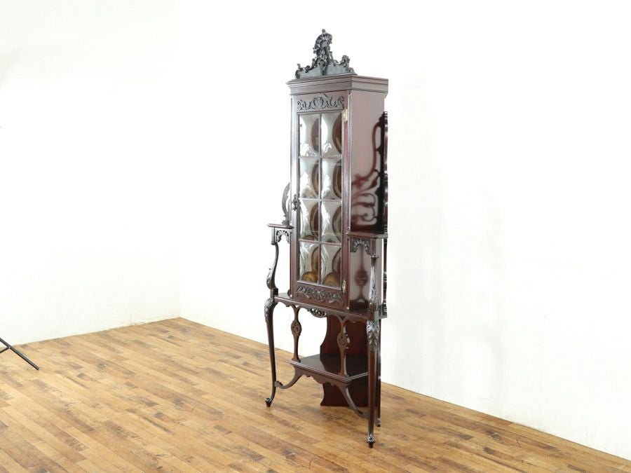 アンティーク家具 コーナーキャビネット 80783