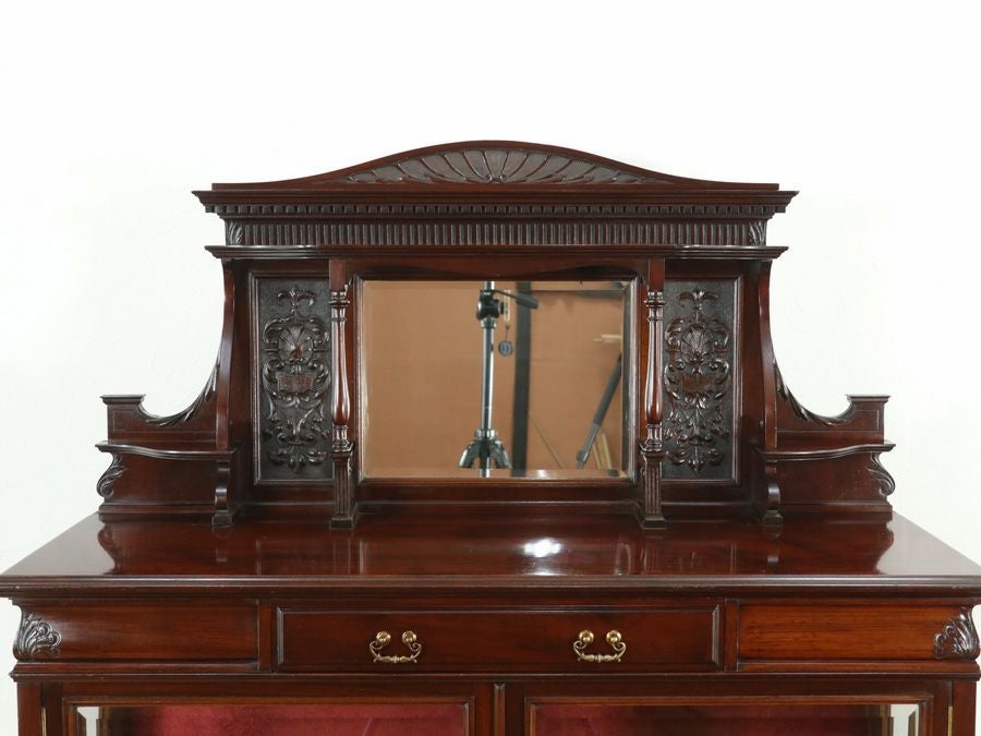 アンティーク家具 張替済キャビネット 80777