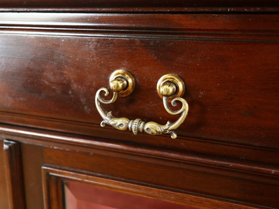 アンティーク家具 張替済キャビネット 80777