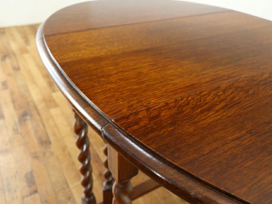 優しい楕円 ツイストレッグ ゲートレッグテーブル 80834