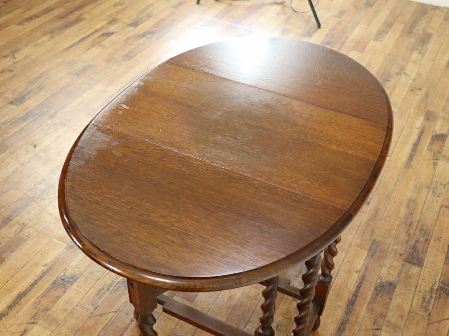 優しい楕円 ツイストレッグ ゲートレッグテーブル 80834