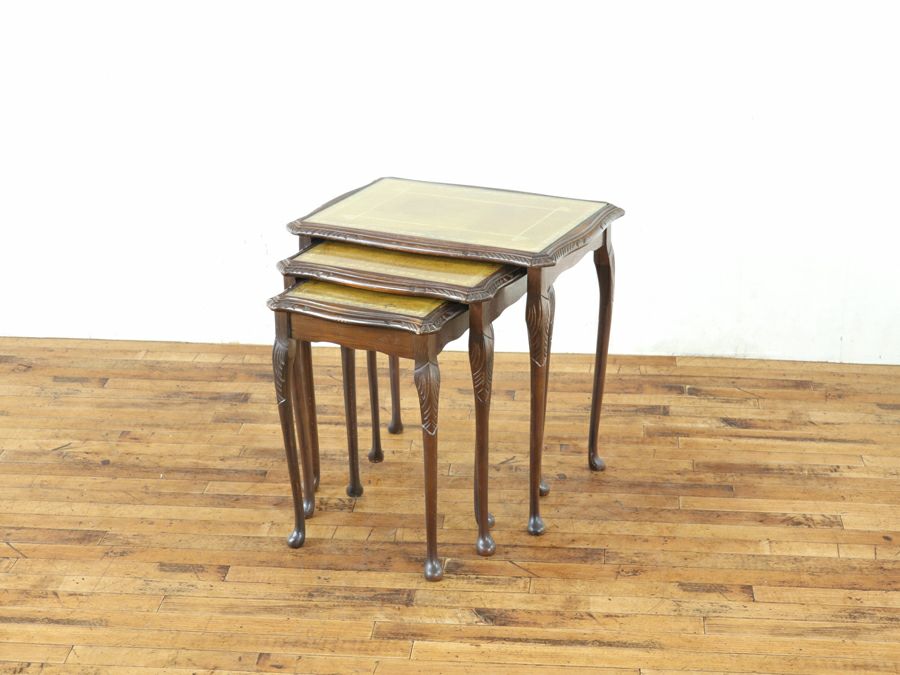 ガラストップ ネストテーブル 80692