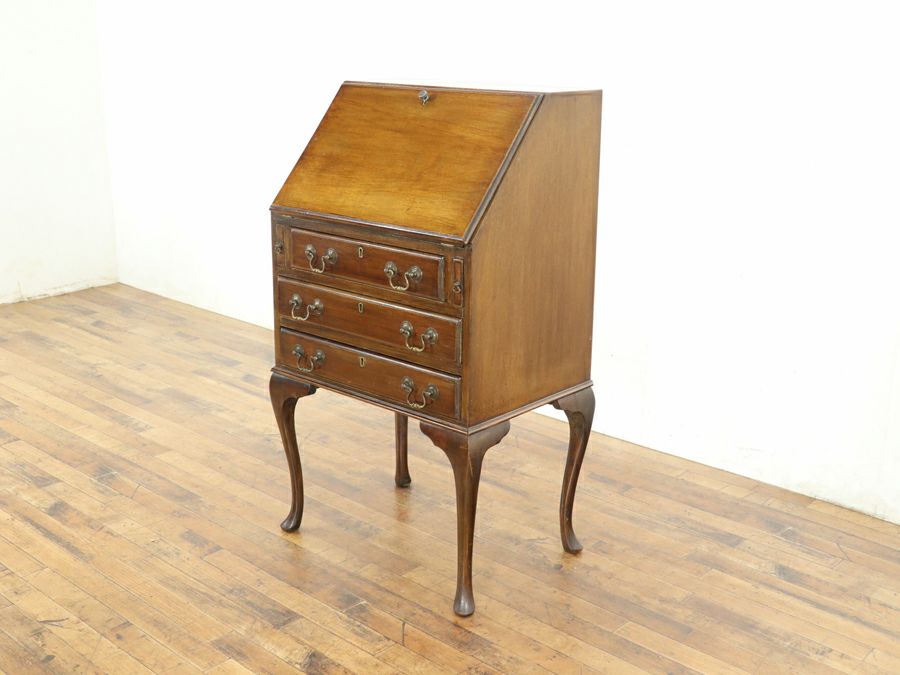 横幅57cmのコンパクトサイズ！マホガニー ライティングビューロー 80893