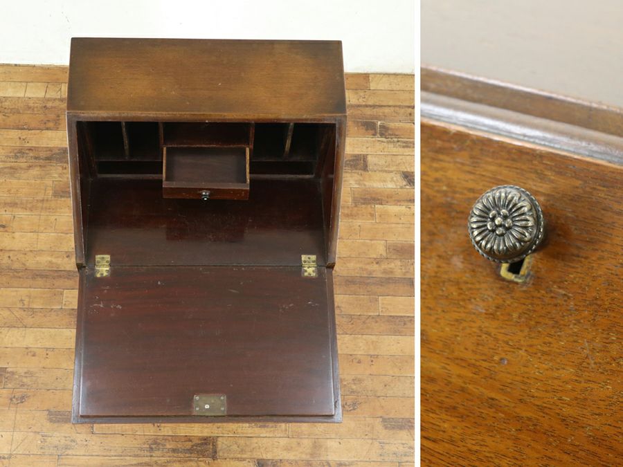 横幅57cmのコンパクトサイズ！マホガニー ライティングビューロー 80893