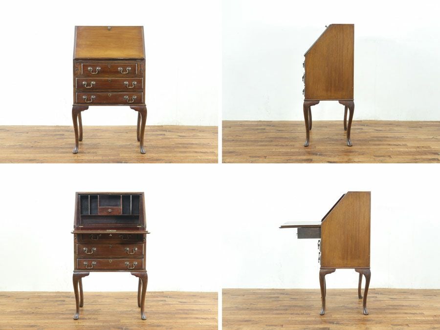 横幅57cmのコンパクトサイズ！マホガニー ライティングビューロー 80893