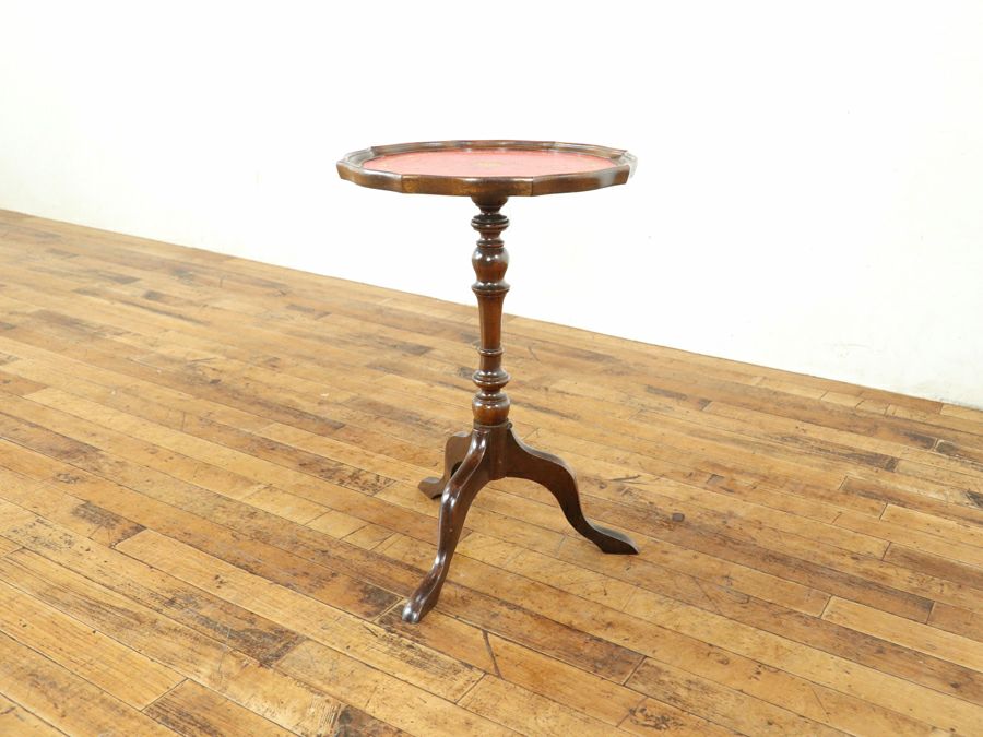 赤系のレザーがポイント 英国ワインテーブル 80665a