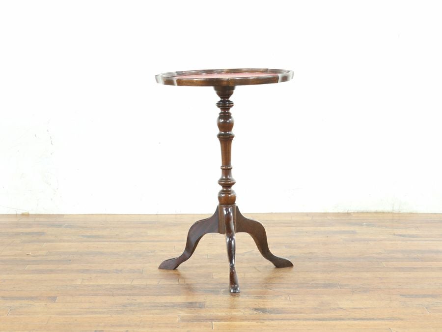 赤系のレザーがポイント 英国ワインテーブル 80665a