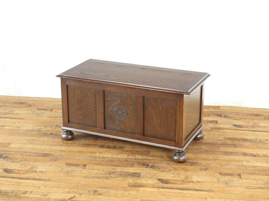 シンプルな箱型収納、イギリス コファー 80860