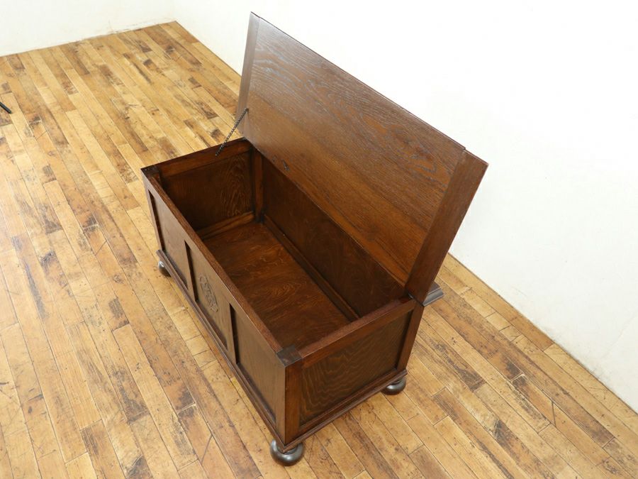 シンプルな箱型収納、イギリス コファー 80860