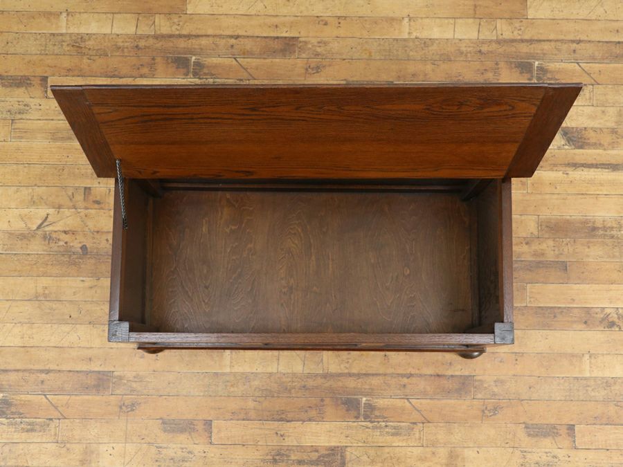 シンプルな箱型収納、イギリス コファー 80860