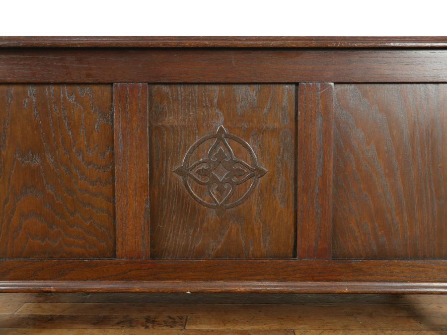 シンプルな箱型収納、イギリス コファー 80860