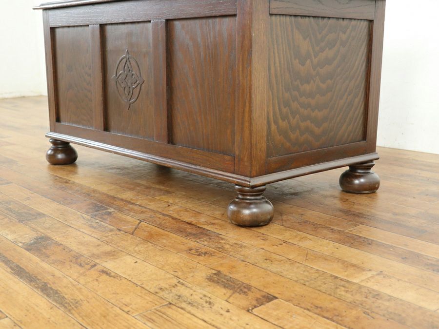 シンプルな箱型収納、イギリス コファー 80860