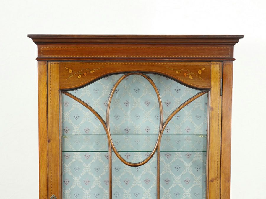 1910年頃 イギリスアンティーク エドワーディアン ショーケース 80615