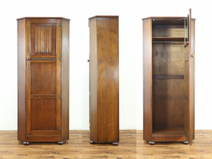 横幅80cmのスリムサイズ！英国ワードローブ 80656