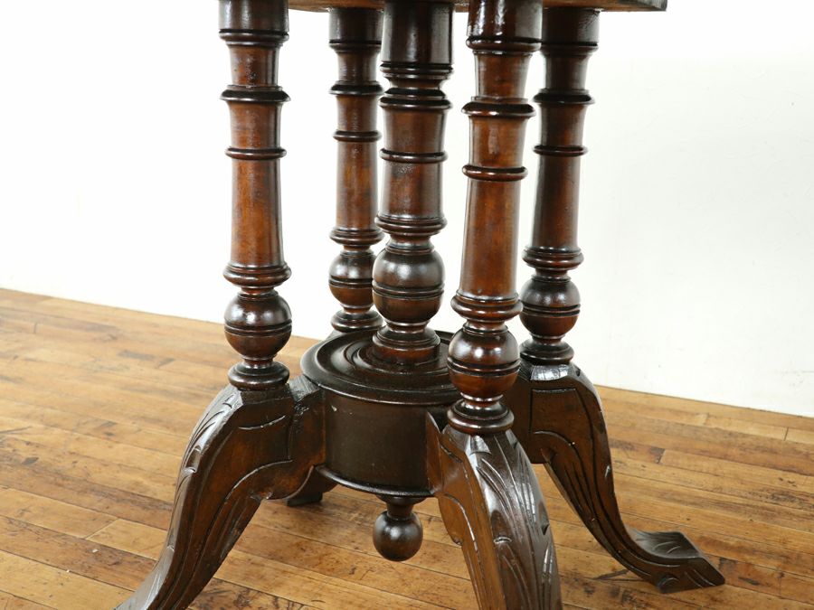 インレイの美しい 1910年頃 イギリスアンティーク サイドテーブル 80863