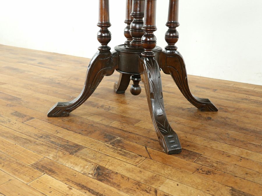 インレイの美しい 1910年頃 イギリスアンティーク サイドテーブル 80863