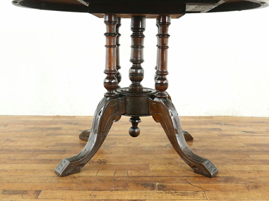 インレイの美しい 1910年頃 イギリスアンティーク サイドテーブル 80863