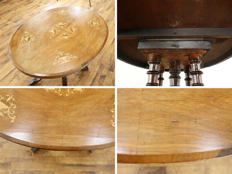 インレイの美しい 1910年頃 イギリスアンティーク サイドテーブル 80863